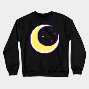 Celestial Moon Pixel Crewneck Sweatshirt